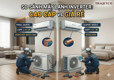 Máy điều hòa inverter cao cấp tốt hơn máy lạnh inverter giá rẻ như thế nào?