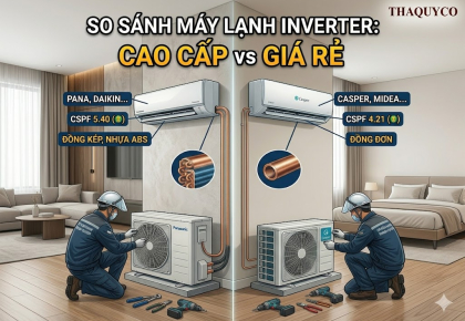 Máy điều hòa inverter cao cấp tốt hơn máy lạnh inverter giá rẻ như thế nào?
